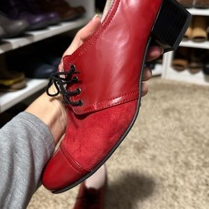 Julia Bo Red Oxfords